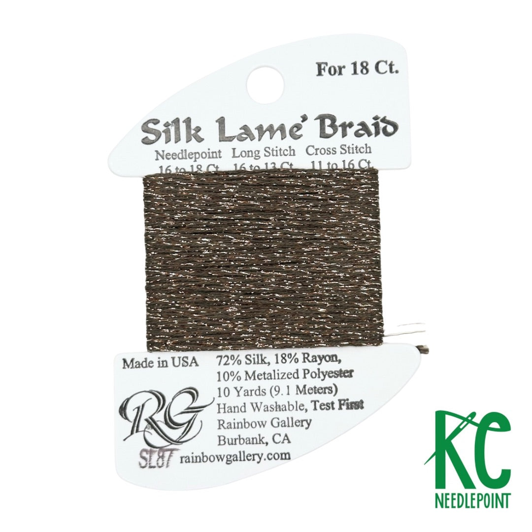 Silk Lamé Braid SL87 Bark - KC Needlepoint