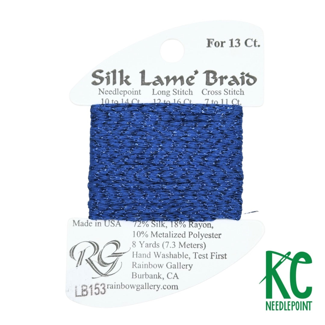 Silk Lamé Braid LB153 Classic Blue 2 - KC Needlepoint