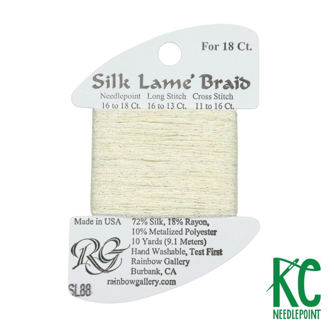 Silk Lamé Braid SL88 Lemon Lite - KC Needlepoint