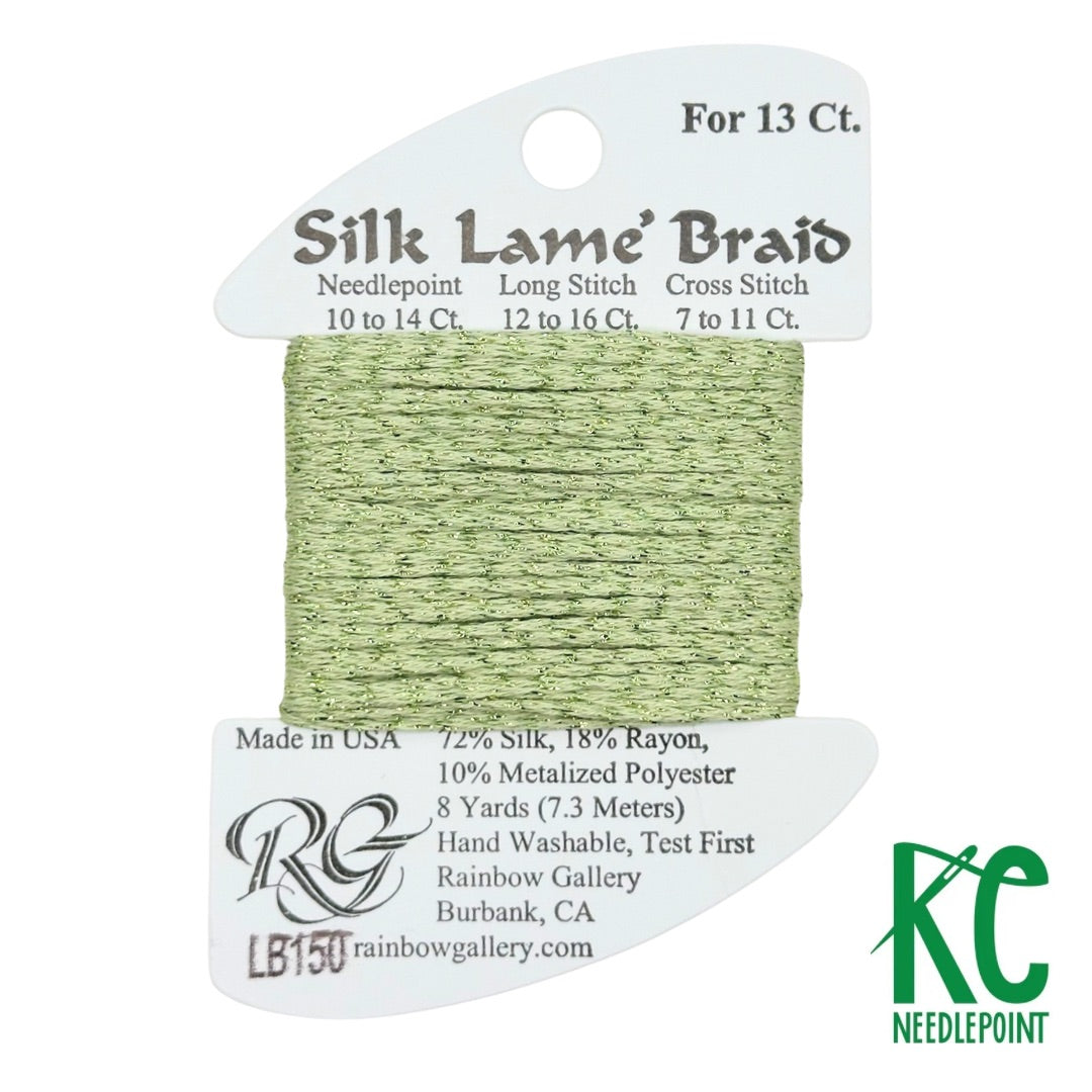 Silk Lamé Braid LB150 Daiquiri Green - KC Needlepoint