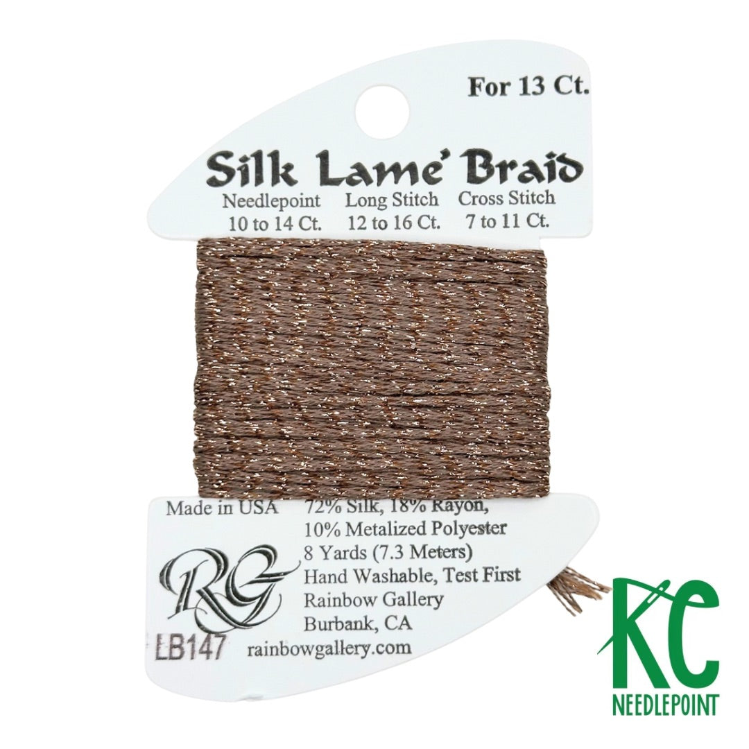 Silk Lamé Braid LB147 Taupe - KC Needlepoint