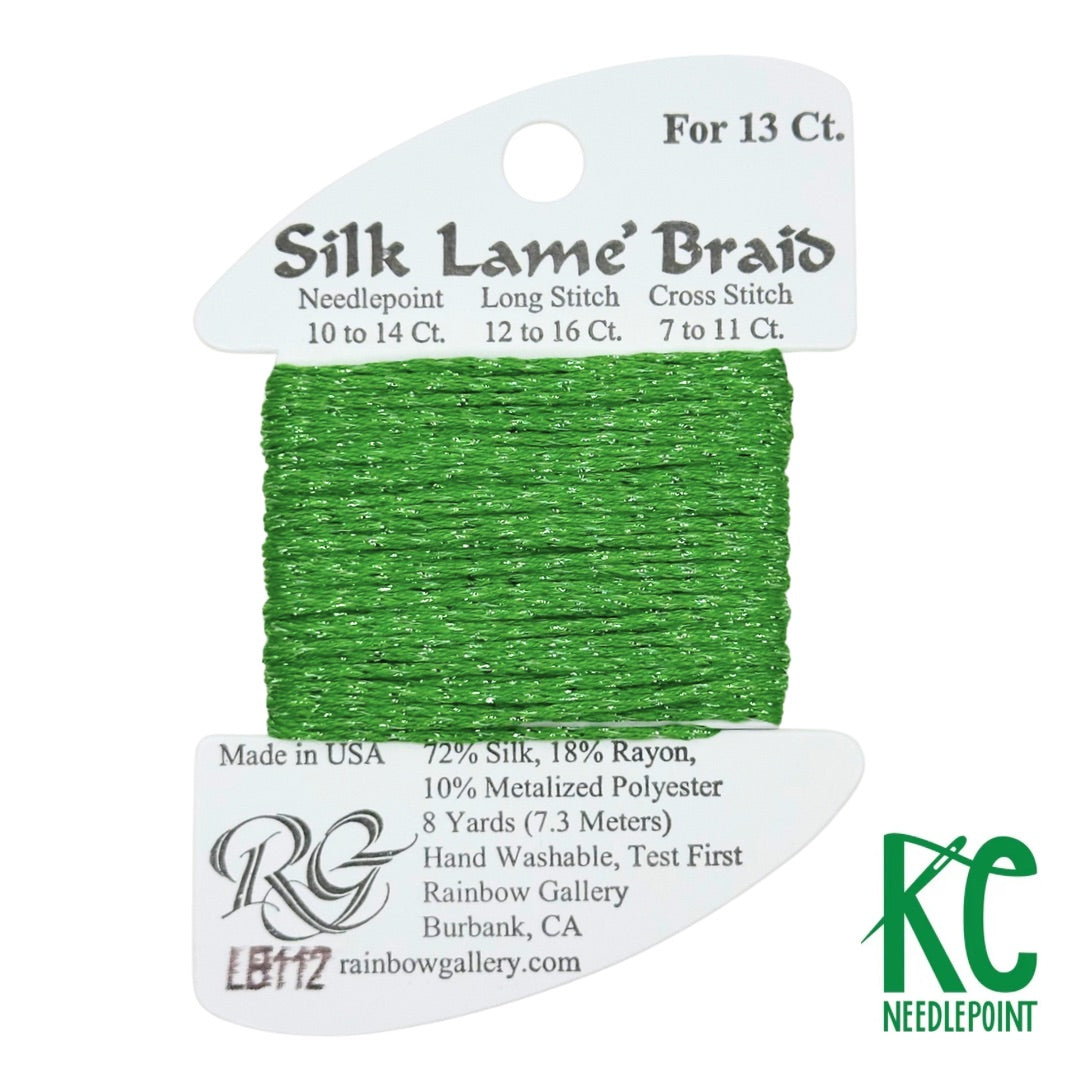 Silk Lamé Braid LB112 Spring Green - KC Needlepoint