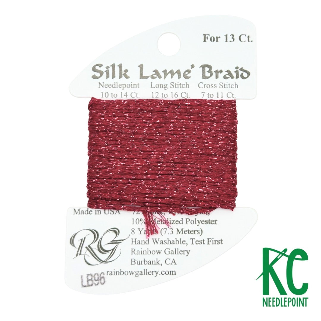 Silk Lamé Braid LB96 Cranberry – KC Needlepoint