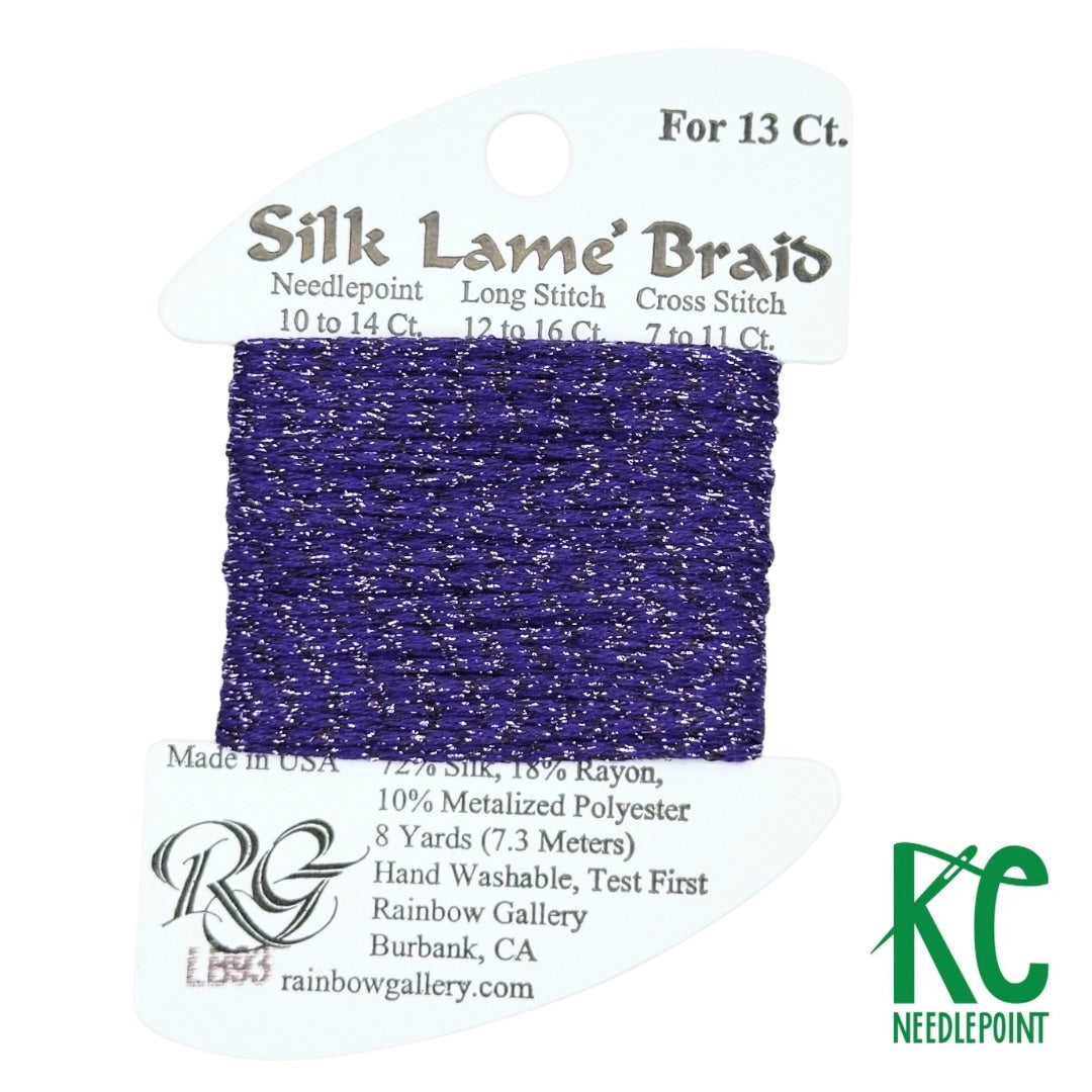 Silk Lamé Braid LB93 Dark Periwinkle - KC Needlepoint