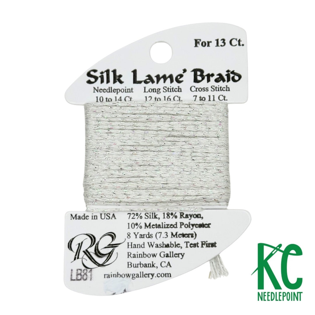 Silk Lamé Braid LB81 Platinum – KC Needlepoint