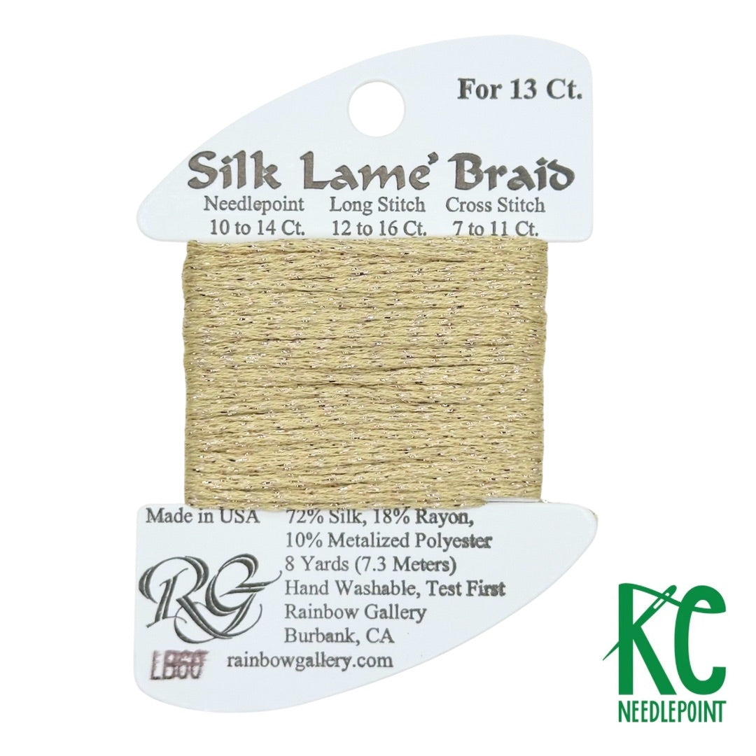 Silk Lamé Braid LB60 Camel - KC Needlepoint