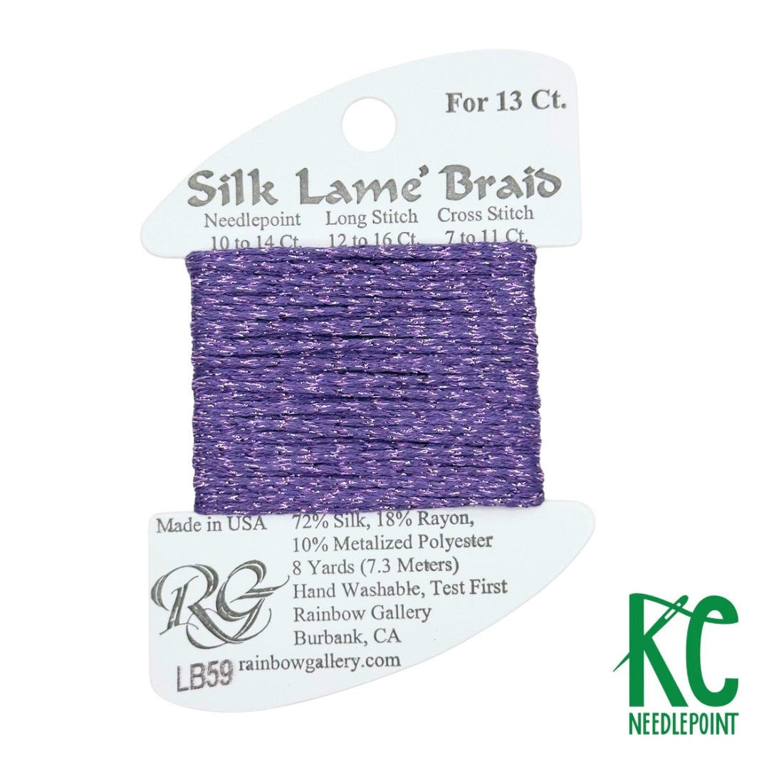 Silk Lamé Braid LB59 Lilac - KC Needlepoint