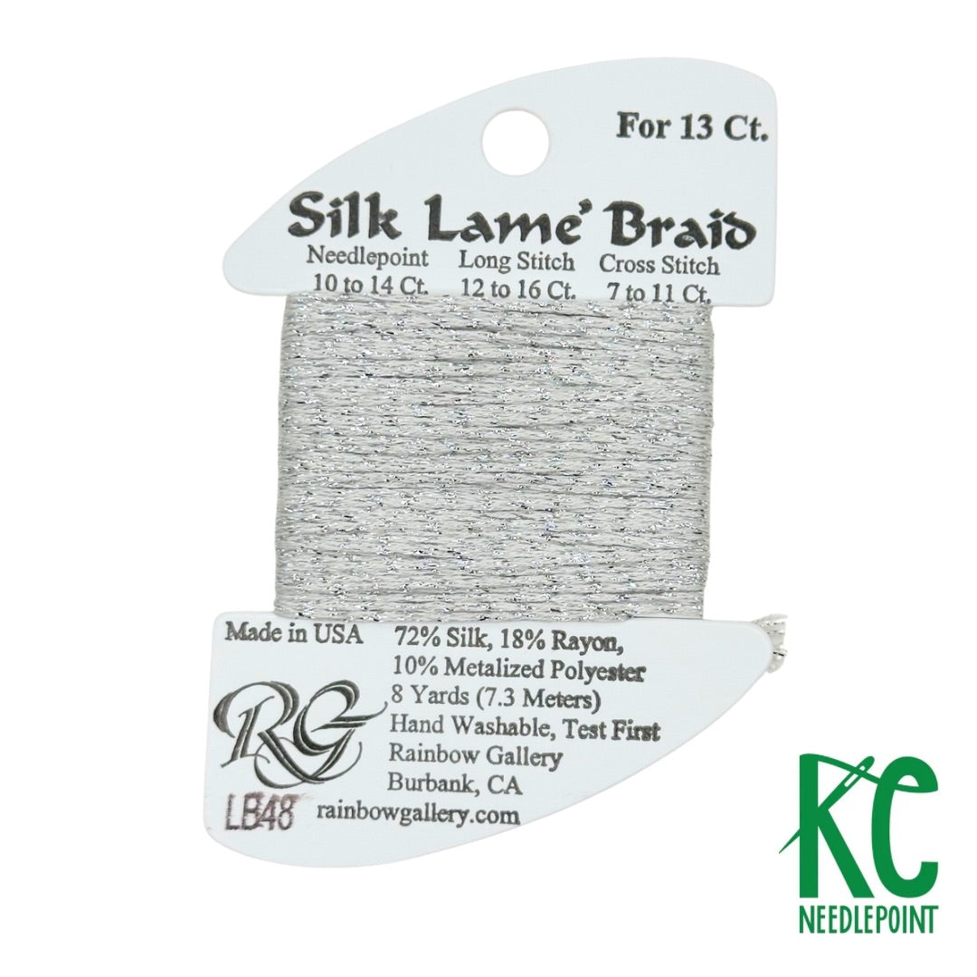 SHARE SPIRIT MARIA SILK TK シルク素材 ピストルズ Silk Lamé Braid LB48 Silver – KC Needlepoint