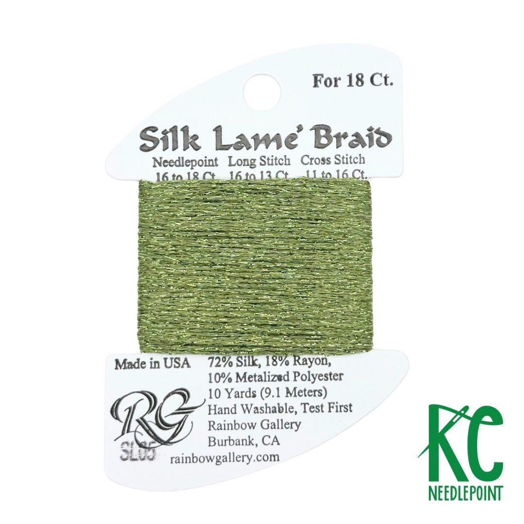 Silk Lamé Braid SL05 Avocado - KC Needlepoint