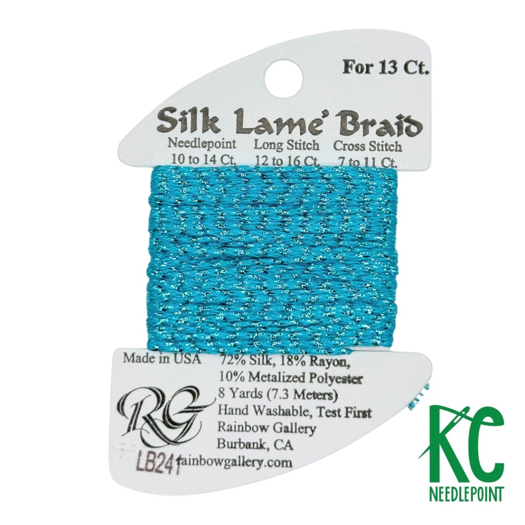 Silk Lamé Braid LB241 Scuba Blue - KC Needlepoint