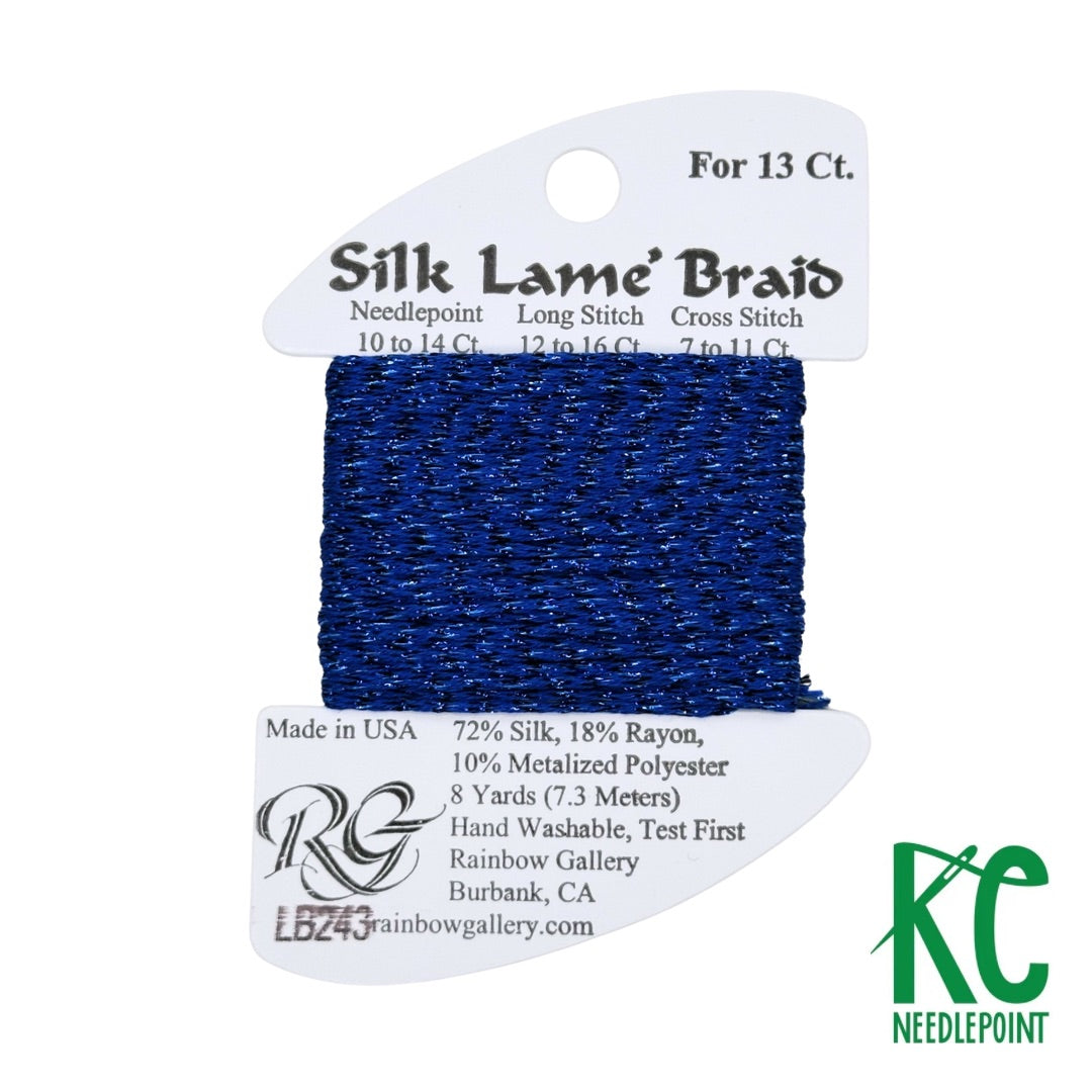 Silk Lamé Braid LB243 Suddenly Sapphire - KC Needlepoint