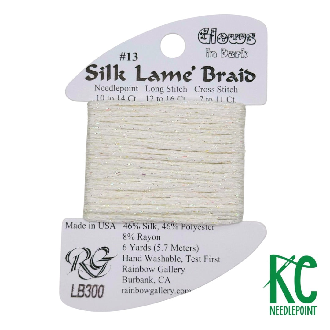 Silk Lamé Braid LB300 Glow in the Dark White – KC Needlepoint