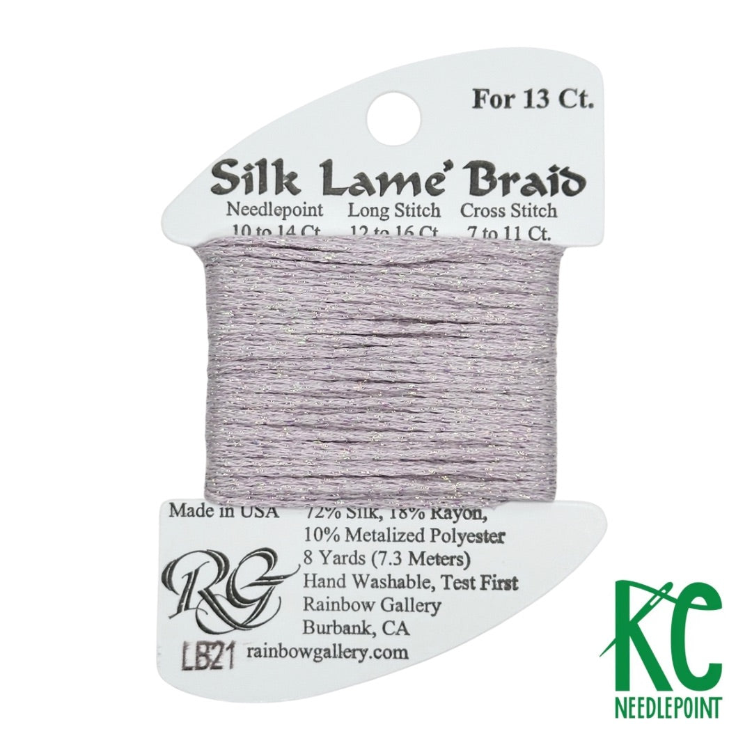 Silk Lamé Braid LB21 Lite Lavender - KC Needlepoint