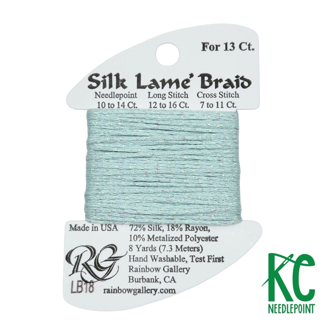 Silk Lamé Braid LB18 Surf Blue - KC Needlepoint