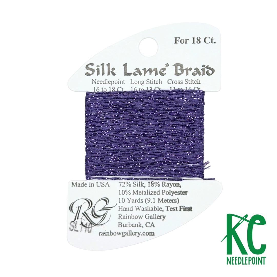 Silk Lamé Braid SL110 Dark Violet - KC Needlepoint