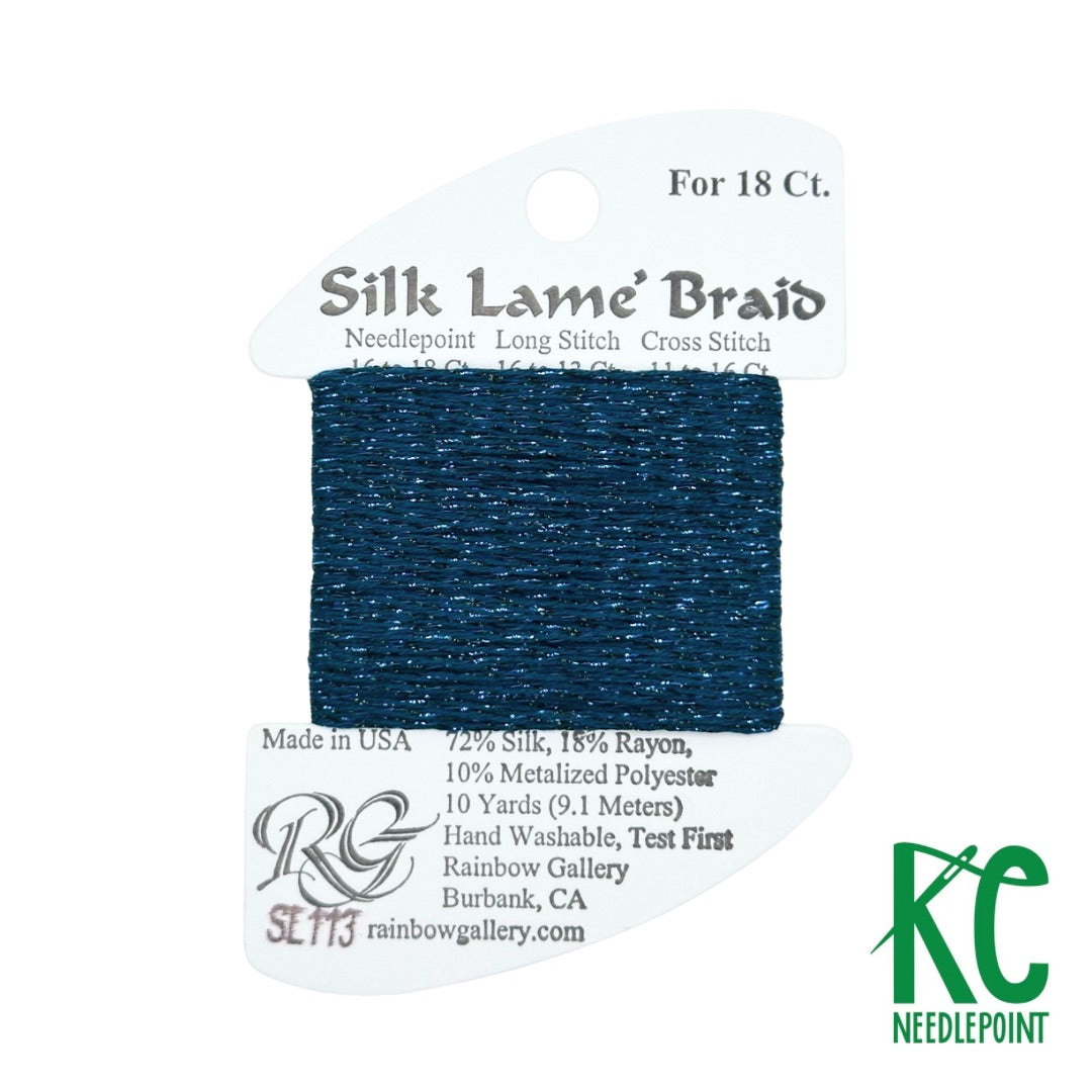 Silk Lamé Braid SL113 Dark Lagoon - KC Needlepoint