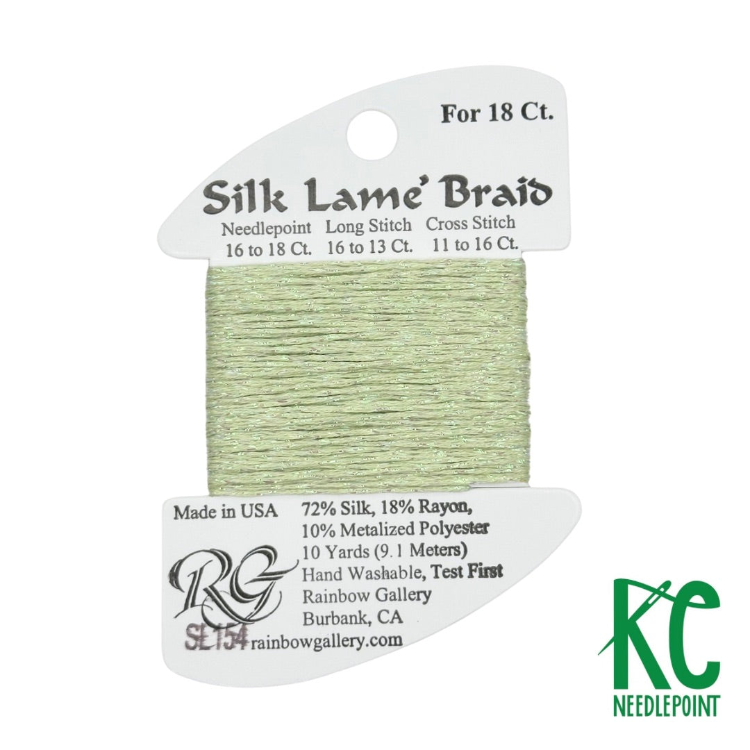 Silk Lamé Braid SL154 Misty Green - KC Needlepoint