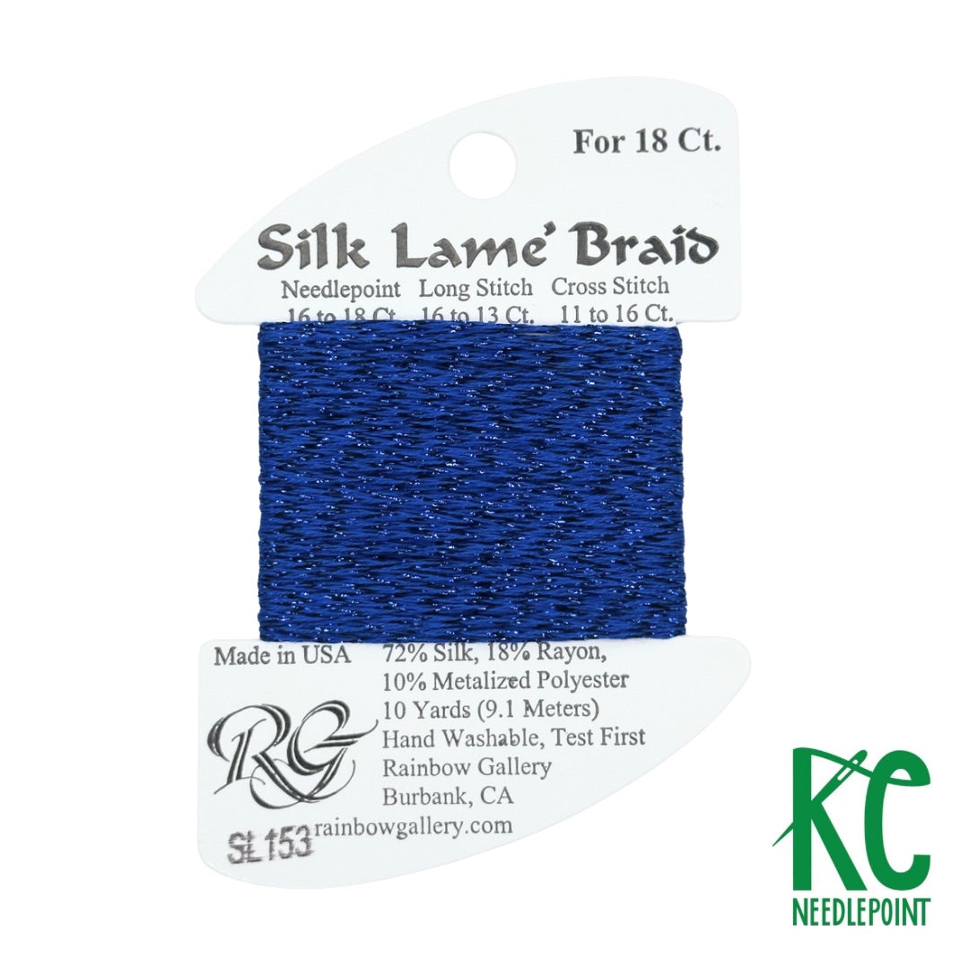 Silk Lamé Braid SL153 Classic Blue 2 - KC Needlepoint