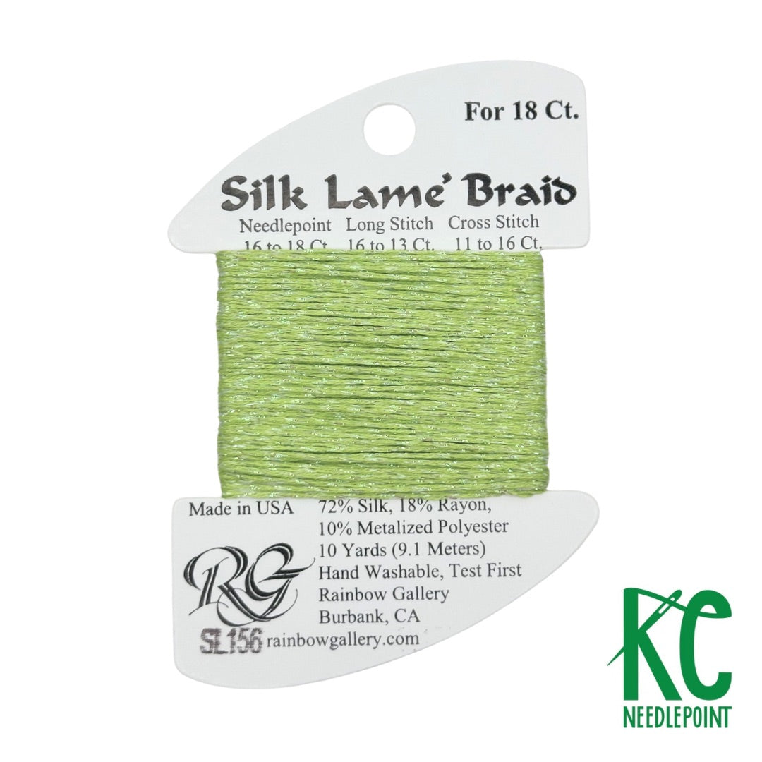 Silk Lamé Braid SL156 Kiwi – KC Needlepoint