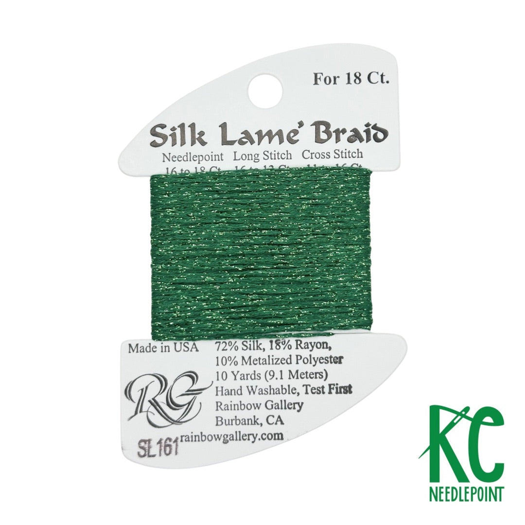 Silk Lamé Braid SL161 Juniper - KC Needlepoint