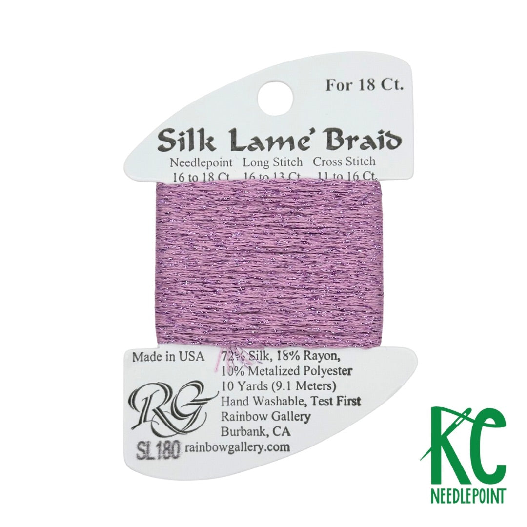 Silk Lamé Braid SL180 Lilac Chiffon – KC Needlepoint