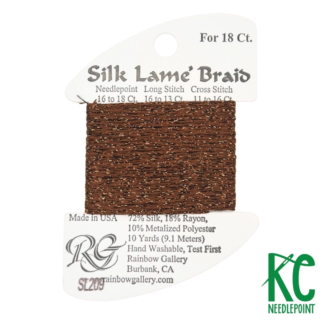 JASONADAMS シルクスクリーン Silk Lamé Braid SL209 Ginger Bread – KC Needlepoint