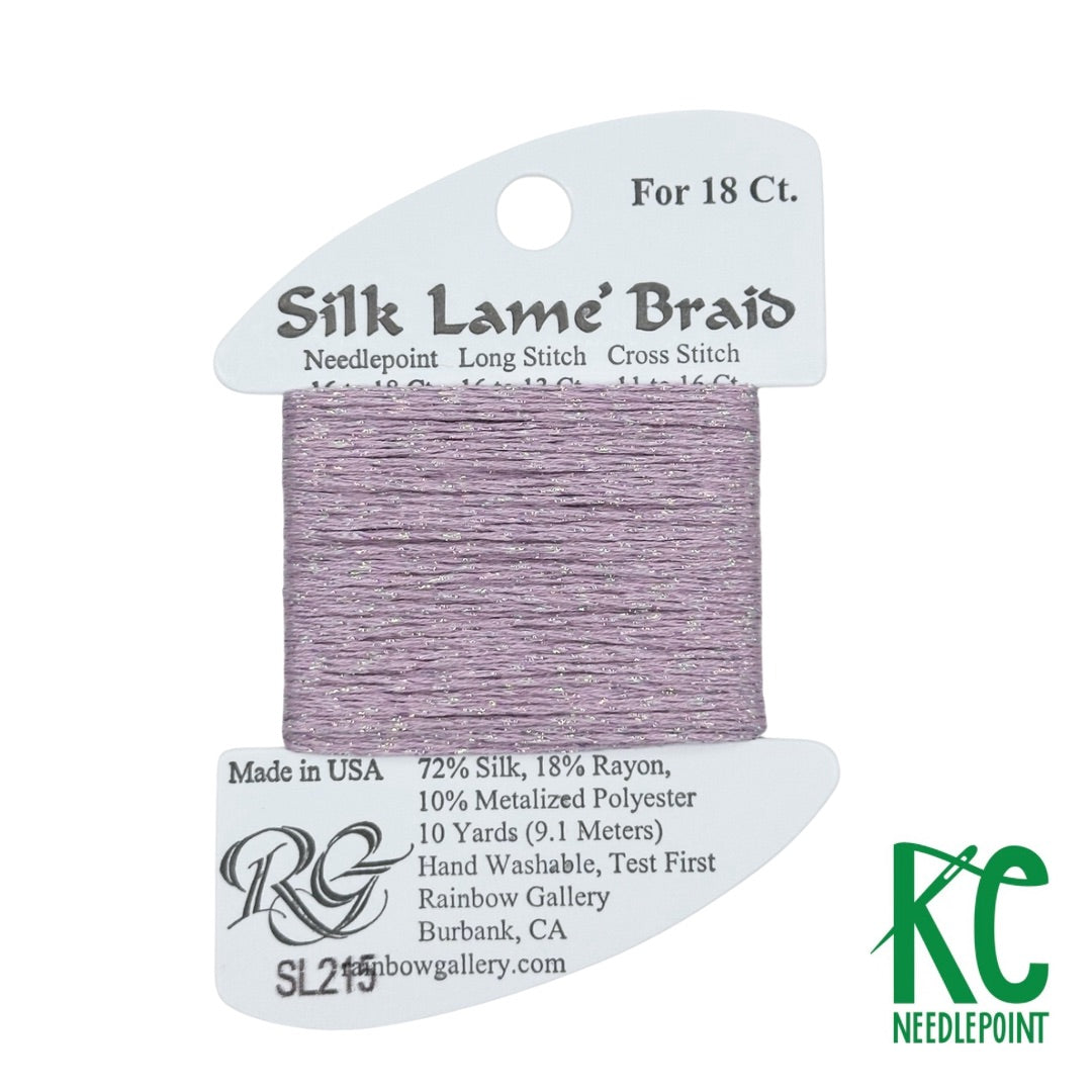 Silk Lamé Braid SL215 Soft Amethyst - KC Needlepoint