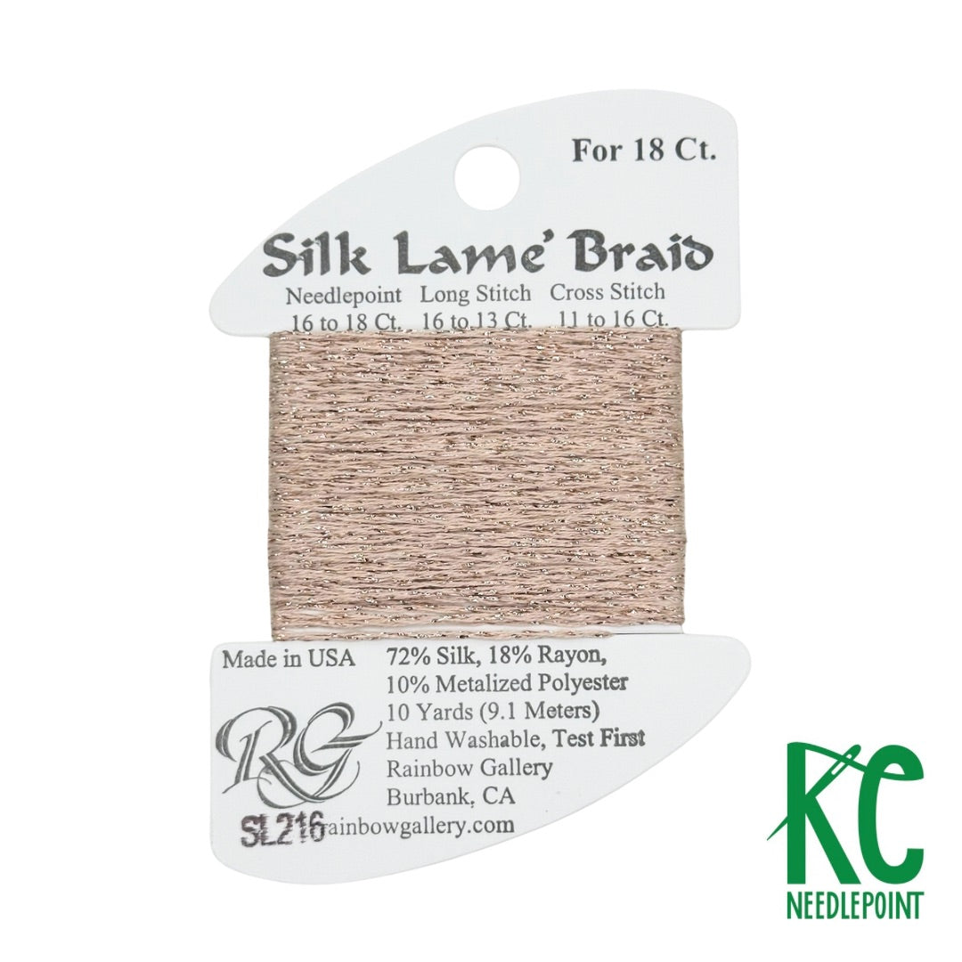 Silk Lamé Braid SL216 Touch of Tan - KC Needlepoint