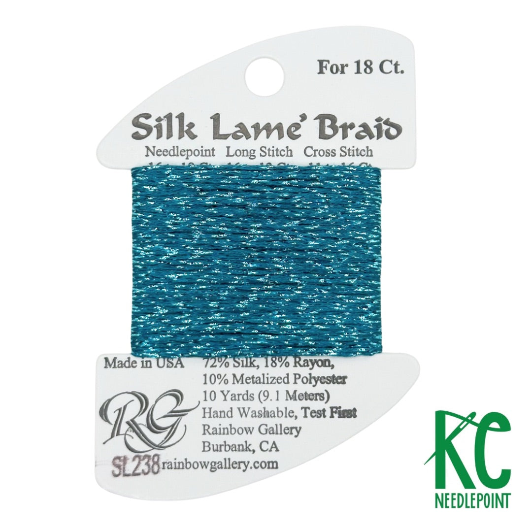 Silk Lamé Braid SL238 Teal Zeal - KC Needlepoint