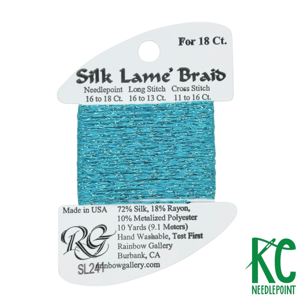 Silk Lamé Braid SL241 Scuba Blue - KC Needlepoint