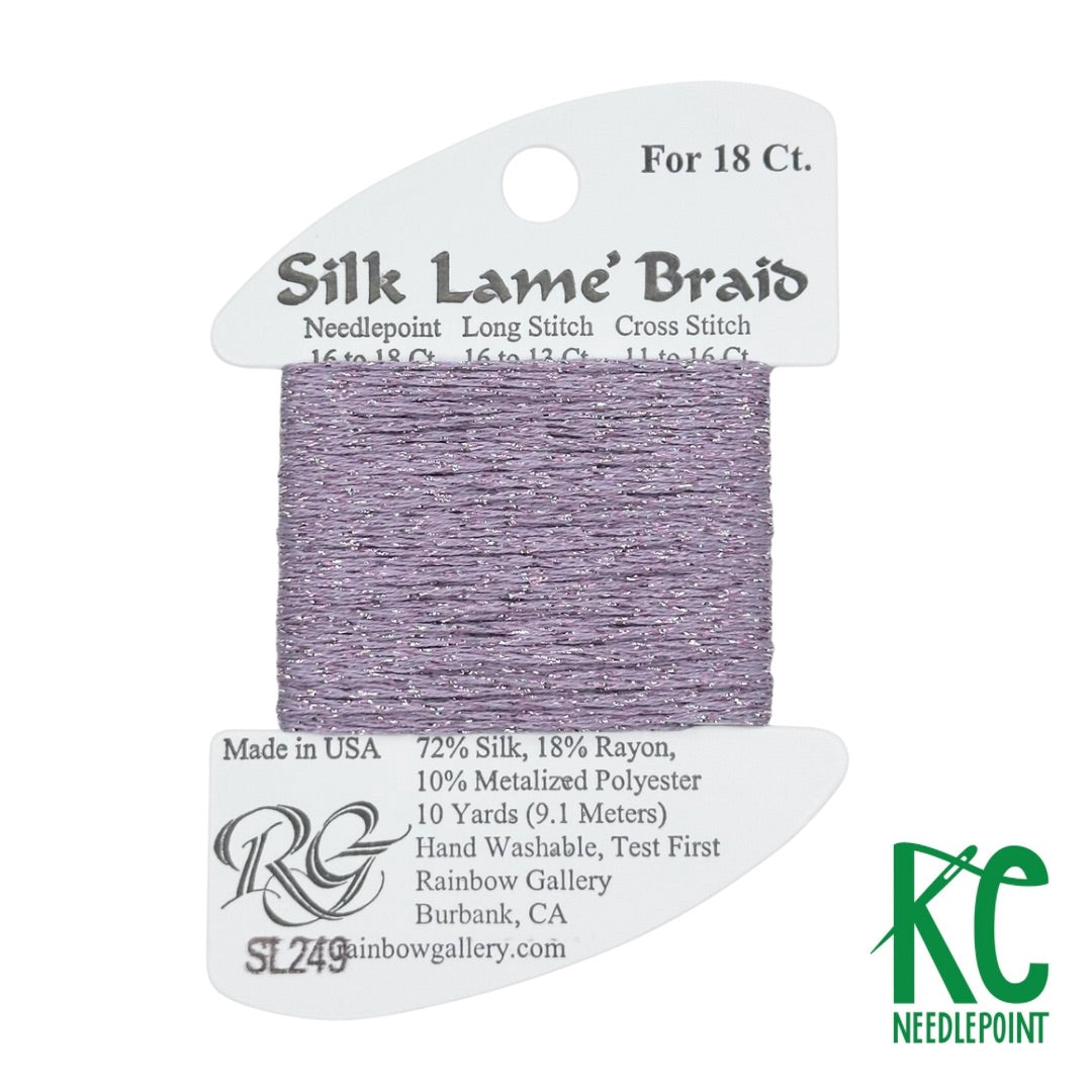 Silk Lamé Braid SL249 Pale Mauve - KC Needlepoint
