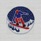 Snowboarding Canvas - KC Needlepoint