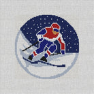 Slalom Skiing Canvas - KC Needlepoint
