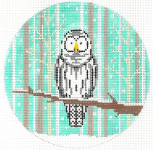Snow Owl Canvas - KC Needlepoint