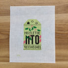 Mistletoe Vintage Travel Tag Canvas - KC Needlepoint