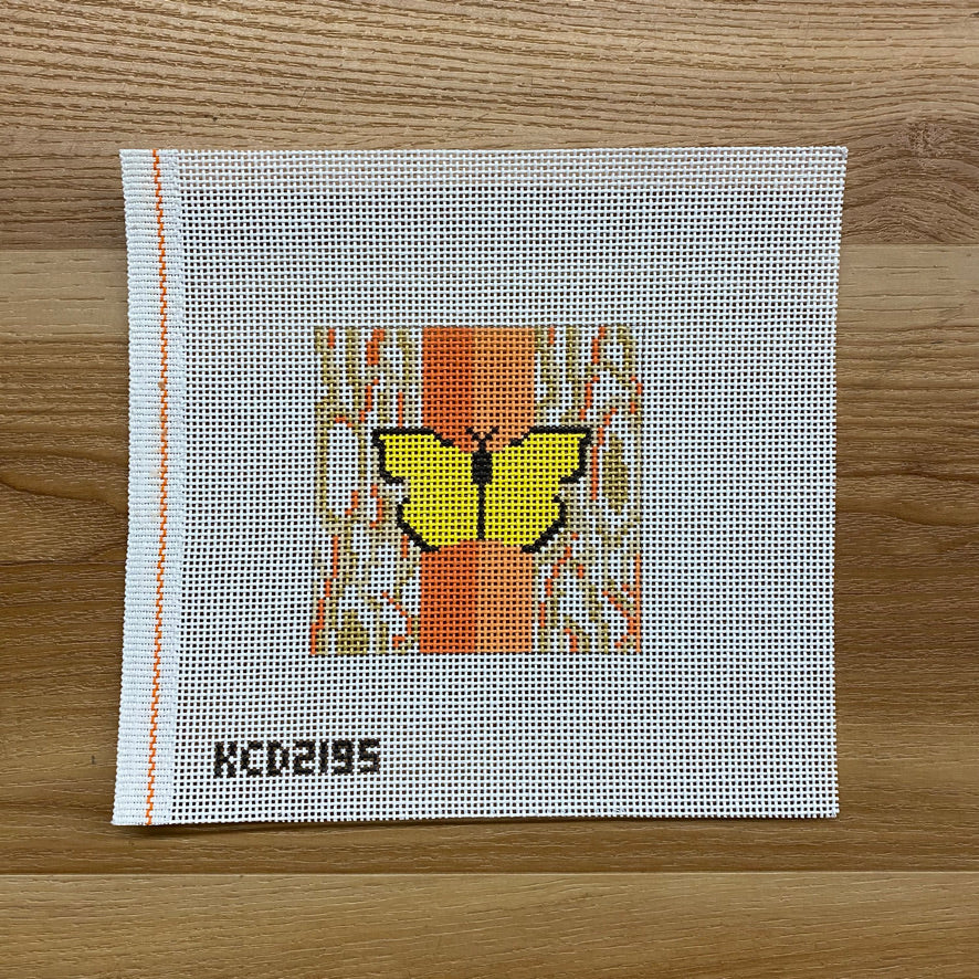 Butterfly Square Canvas - KC Needlepoint