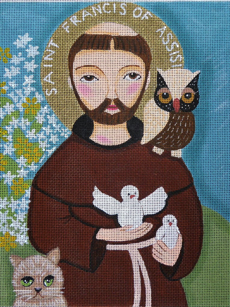 St. Francis of Assisi Canvas - KC Needlepoint