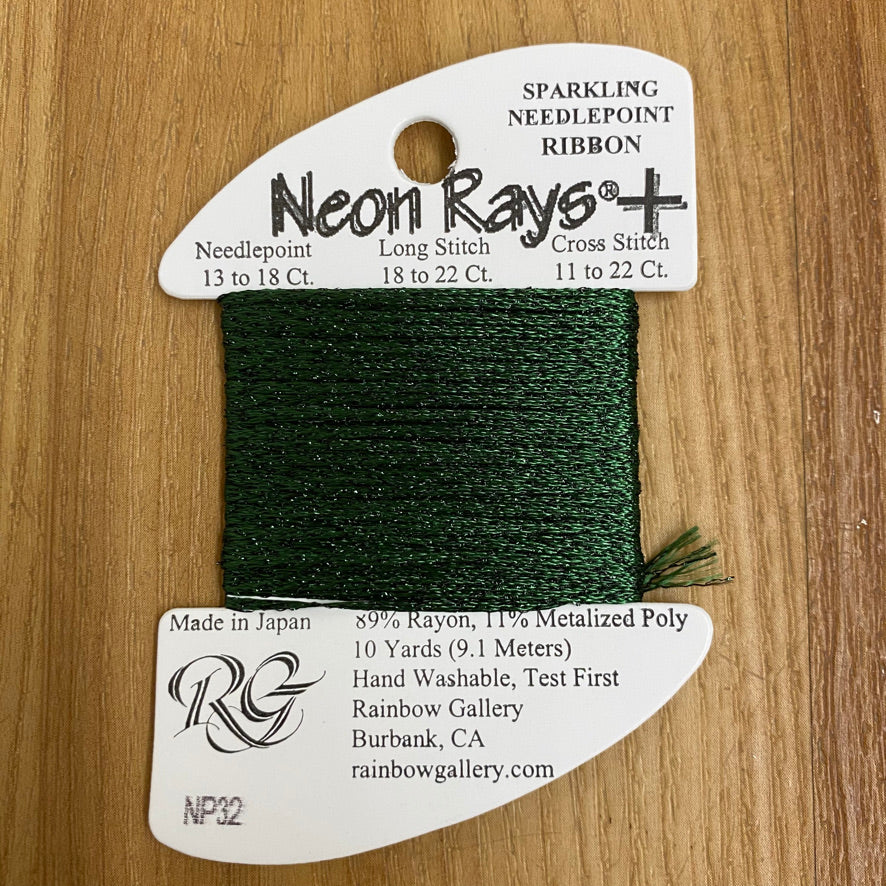 Neon Rays+ NP32 Spruce Green - KC Needlepoint
