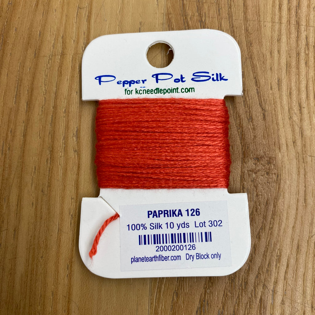 Pepper Pot Silk Card 126 Paprika - KC Needlepoint
