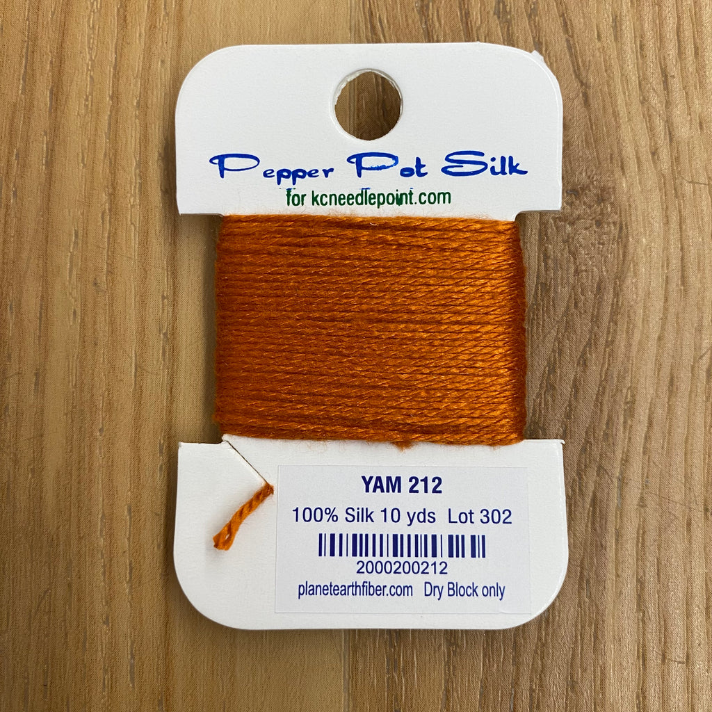 Pepper Pot Silk Card 212 Yam - KC Needlepoint