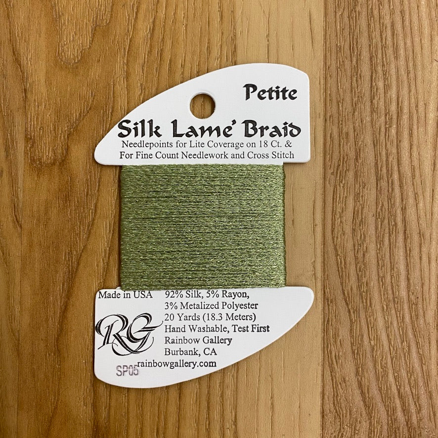 Petite Silk Lamé Braid SP05 Avocado - KC Needlepoint