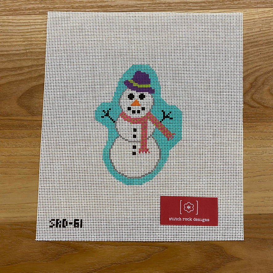 Snowman Ornament Canvas - KC Needlepoint
