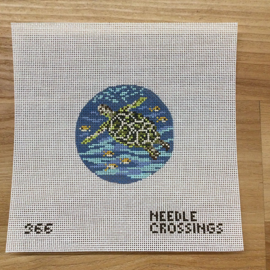 Sea Turtle Ornament Canvas - needlepoint