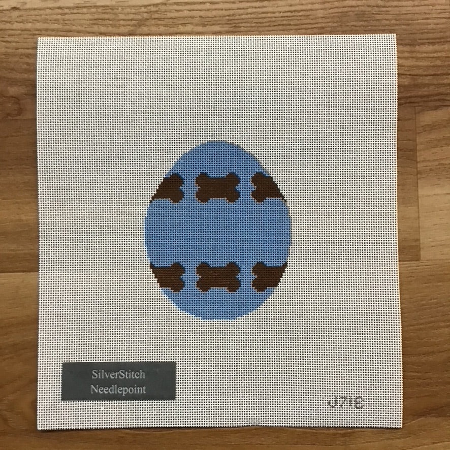 Dog Easter Egg Canvas - KC Needlepoint