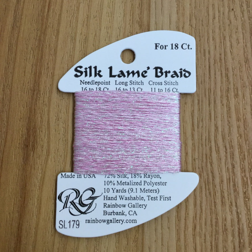 Silk Lamé Braid SL179 Cotton Candy - KC Needlepoint