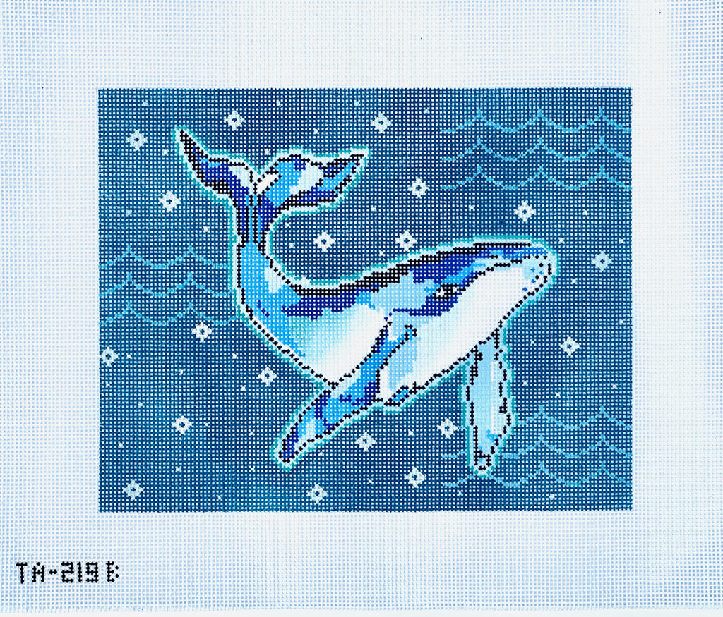 Mimi the Whale Canvas - KC Needlepoint