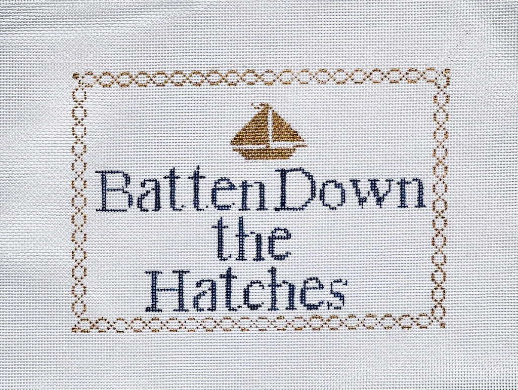 Batten Down the Hatches Canvas - KC Needlepoint