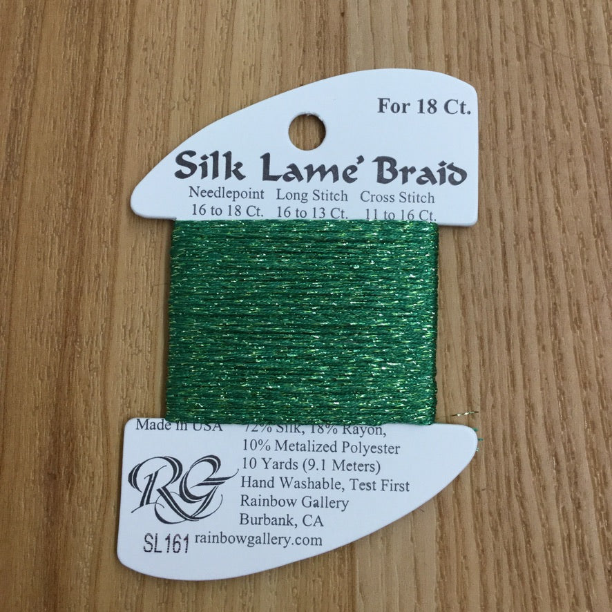 Silk Lamé Braid SL161 Juniper - KC Needlepoint