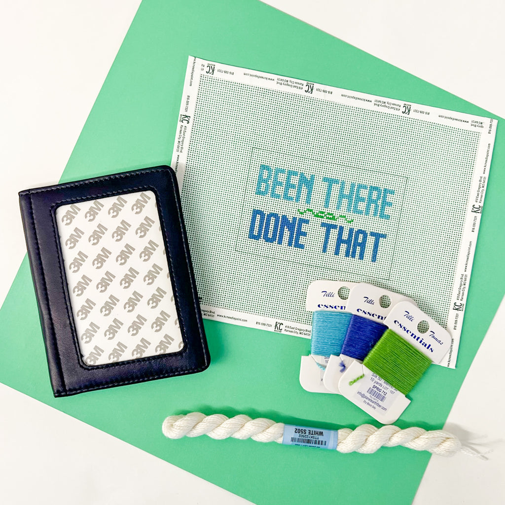 Been There Done That Passport Cover Canvas or Kit - KC Needlepoint