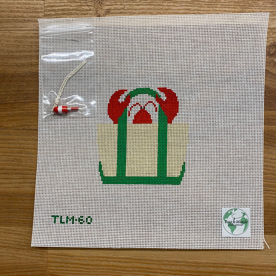 Seaweed Green Lobster Tote Canvas - KC Needlepoint